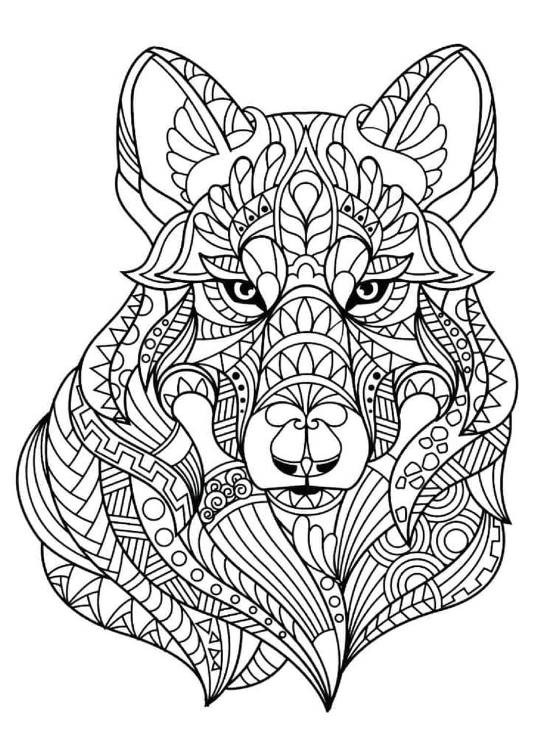 Mandalas Loup 23